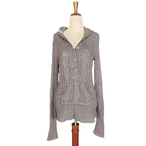 Y2k Cable-Knit Sweater EDC Long-Sleeved Slim Fit - Size Medium - Picture 2 of 8